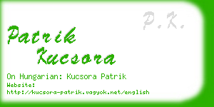 patrik kucsora business card